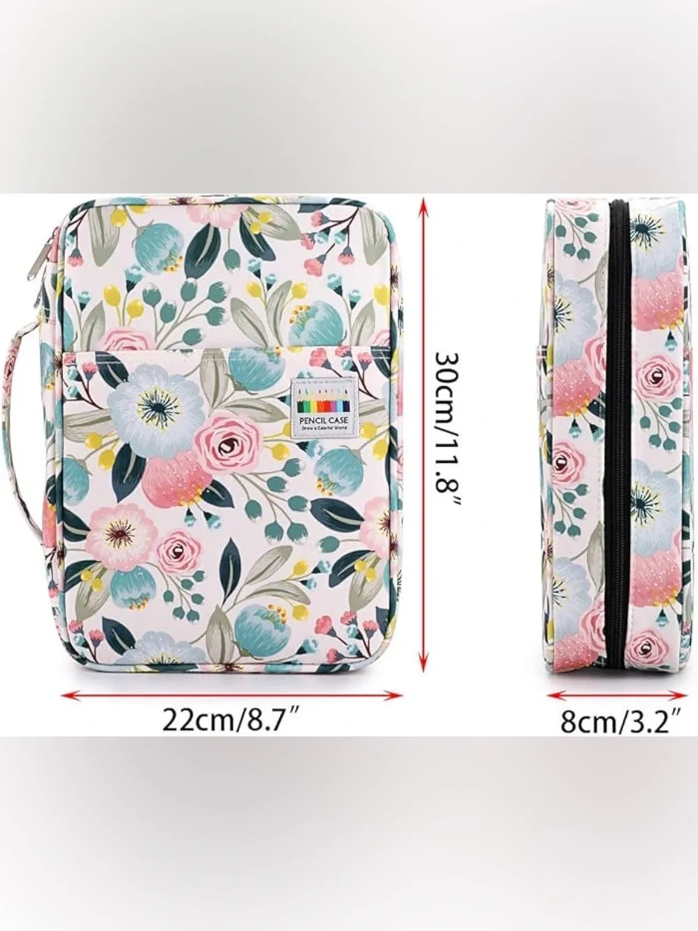 Floral Pencil Art Case Organizer
